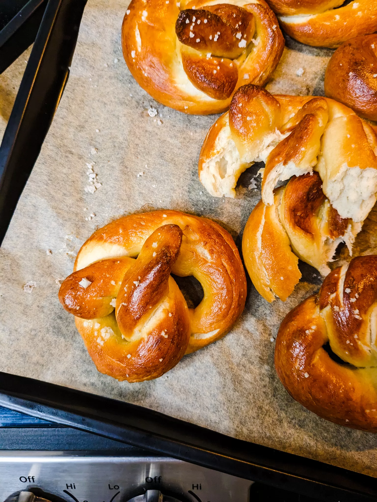 tray of pretzels