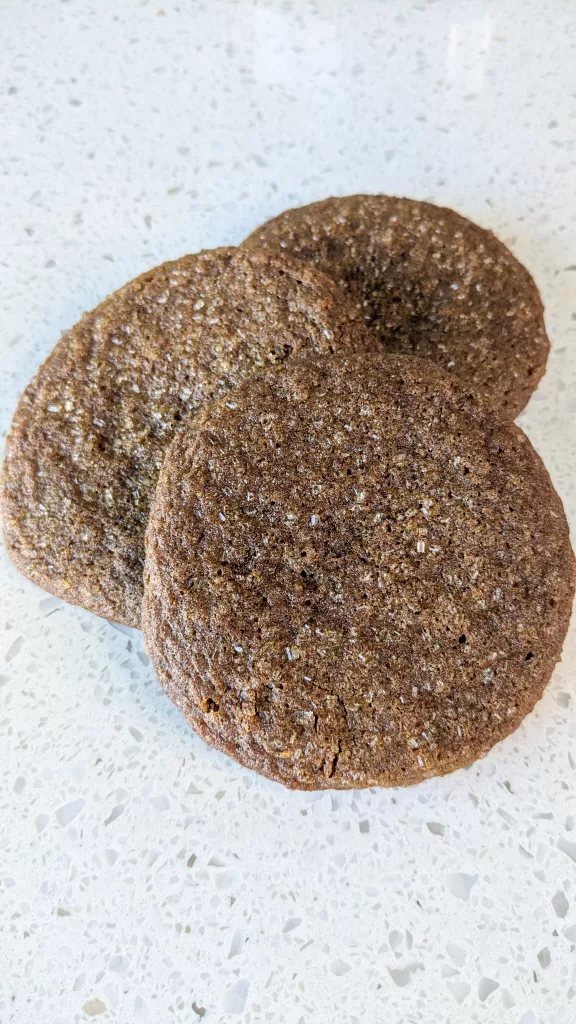 a row of molasses spiced cookies