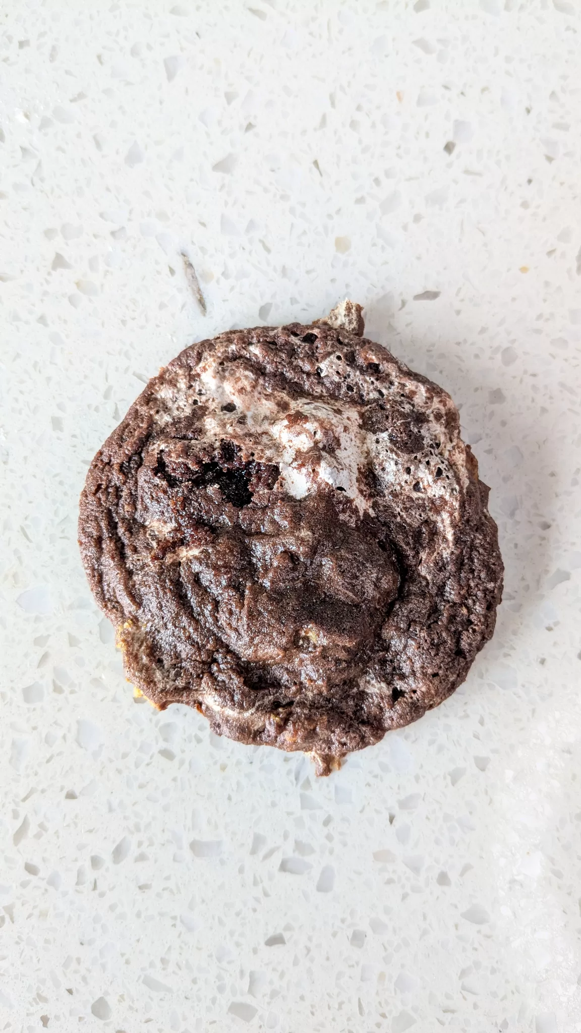 smores cookie with granite background